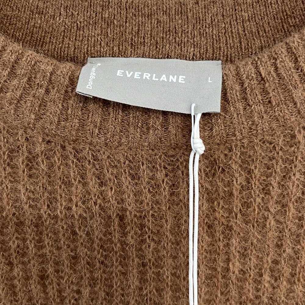 NWT Everlane Tan Alpaca/Wool blend Sweater Large - Picture 2 of 5